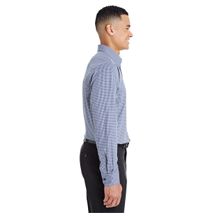 Devon & Jones CrownLux Performance® Men's Tonal Mini Check Woven Shirt