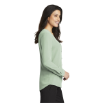 Port Authority Women's Long Sleeve Button-Front Blouse.