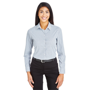 Devon & Jones CrownLux Performance® Ladies' Micro Windowpane Shirt